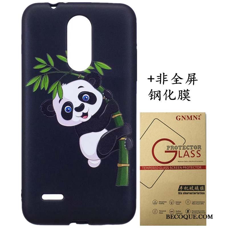 Lg K8 2017 Ornements Suspendus Coque De Téléphone Peinture Noir Fluide Doux Étui