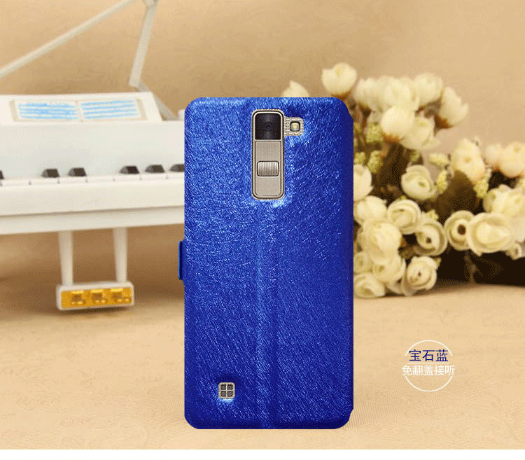 Lg K8 Clamshell Coque Bleu De Téléphone Étui Nouveau