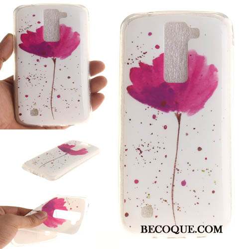 Lg K8 Téléphone Portable Incassable Rouge Dessin Animé Silicone Coque