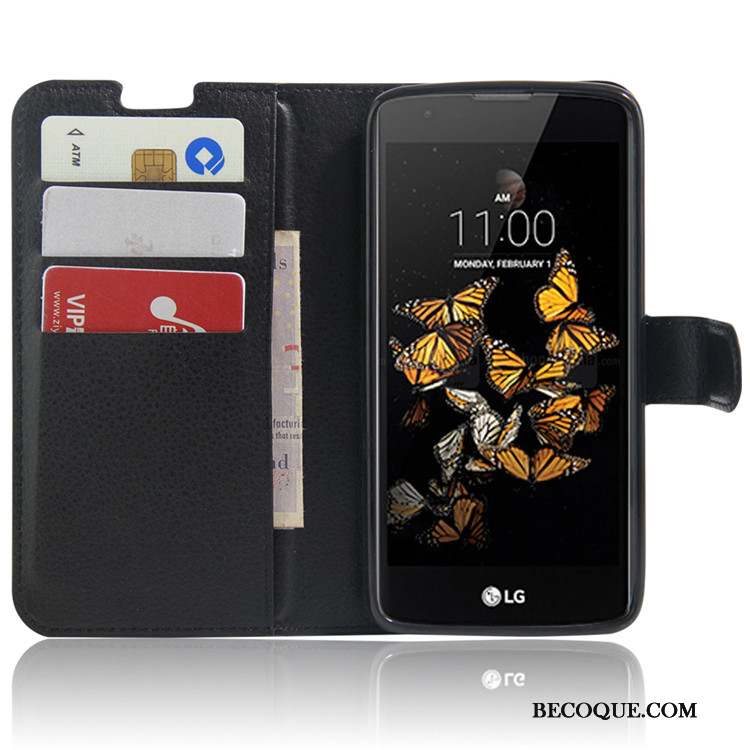Lg K8 Étui En Cuir Téléphone Portable Coque De Téléphone Portefeuille Support Protection