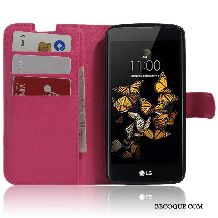 Lg K8 Étui En Cuir Téléphone Portable Coque De Téléphone Portefeuille Support Protection