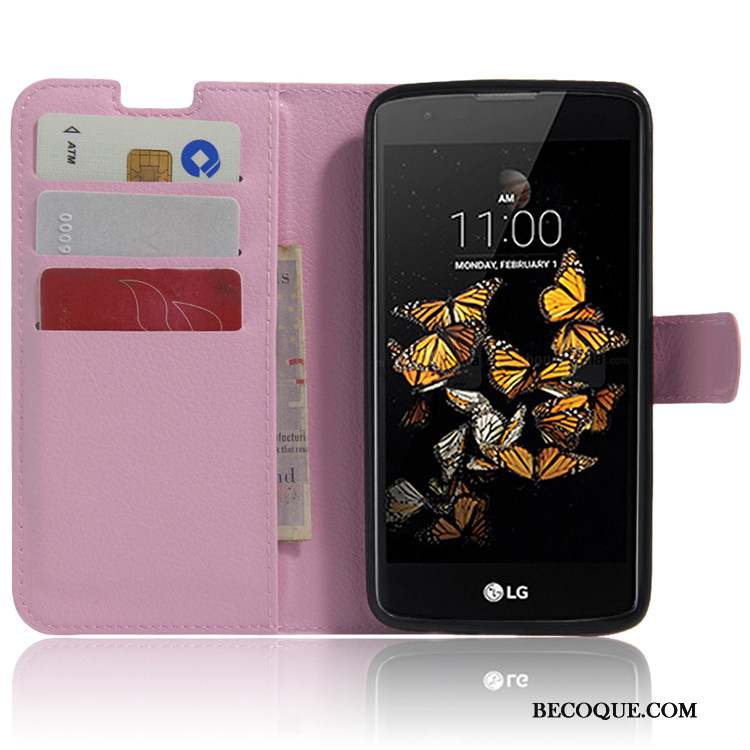 Lg K8 Étui En Cuir Téléphone Portable Coque De Téléphone Portefeuille Support Protection