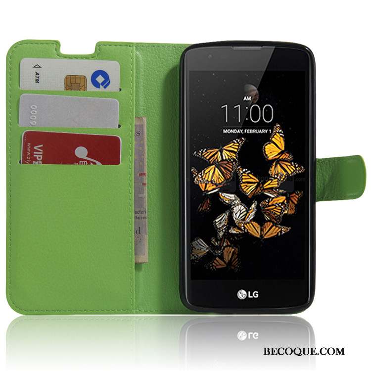 Lg K8 Étui En Cuir Téléphone Portable Coque De Téléphone Portefeuille Support Protection