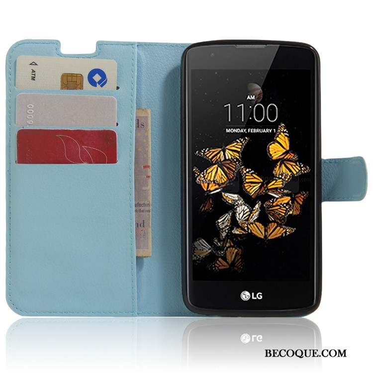 Lg K8 Étui En Cuir Téléphone Portable Coque De Téléphone Portefeuille Support Protection