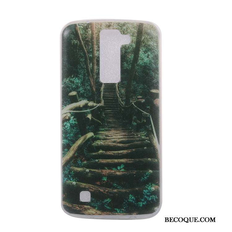 Lg K8 Étui Fluide Doux Violet Paysage Coque De Téléphone Protection