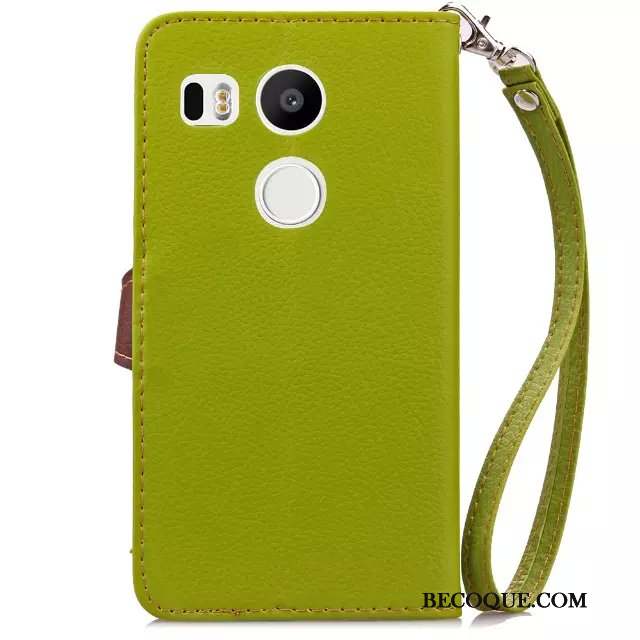 Lg Nexus 5x Coque Fluide Doux Housse Étui Silicone Étui En Cuir Vert