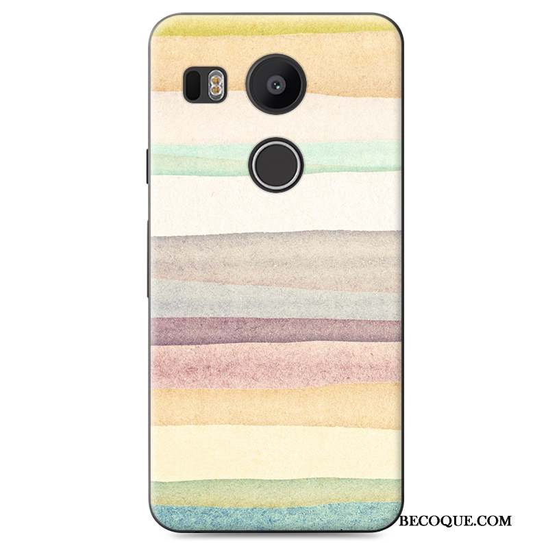 Lg Nexus 5x Peinture Bleu Protection Coque Étui Difficile