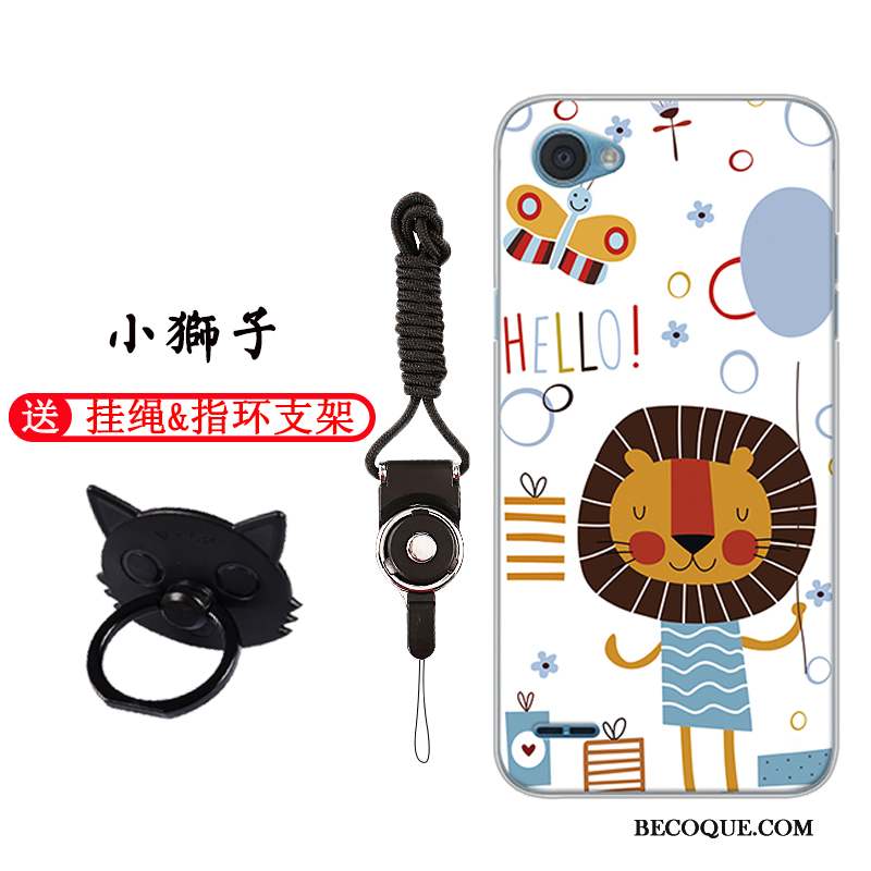 Lg Q6 Coque Charmant Dessin Animé Fluide Doux Noir Personnalité Protection