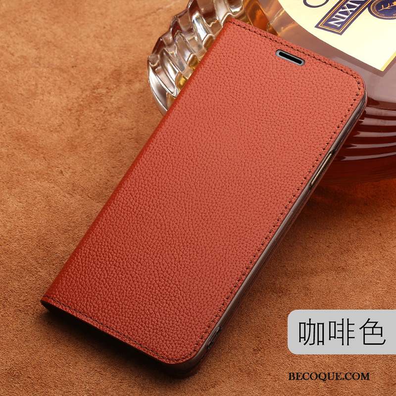 Lg Q6 Coque Incassable Protection Luxe Étui Cuir Véritable Business