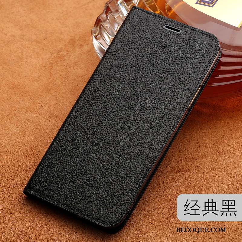 Lg Q6 Coque Incassable Protection Luxe Étui Cuir Véritable Business