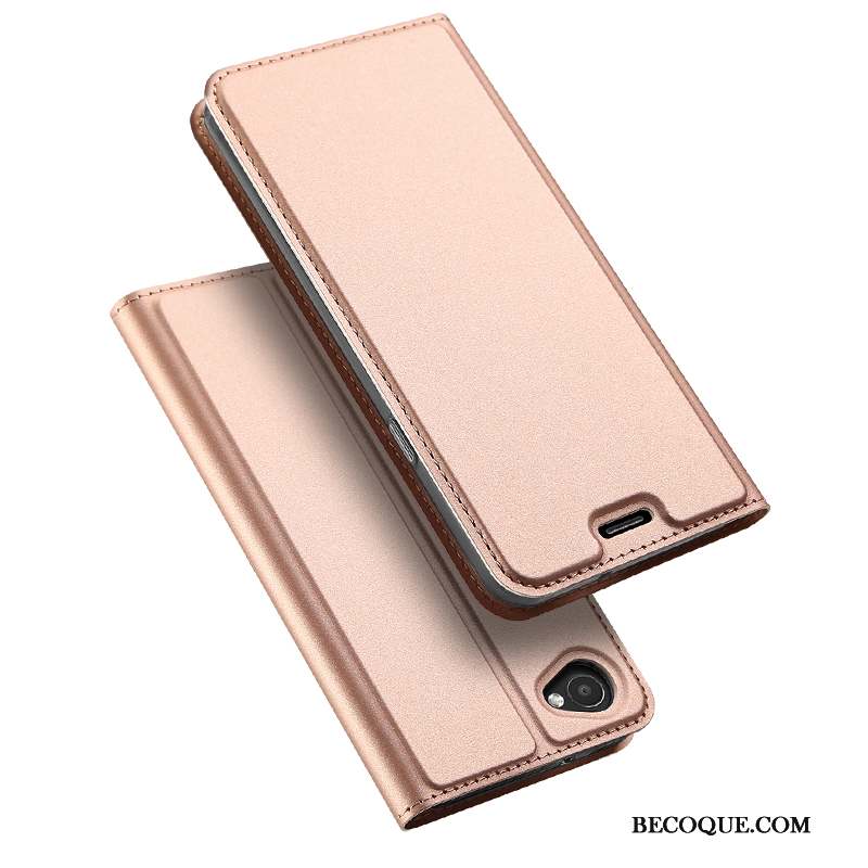 Lg Q6 Coque Incassable Étui En Cuir Protection Or Rose Business Silicone