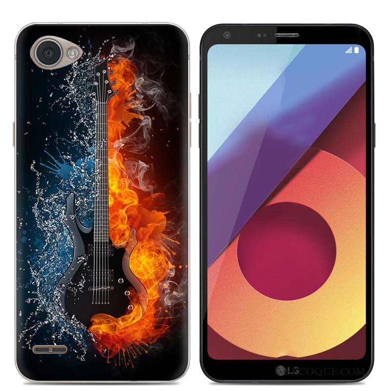 Lg Q6 Coque Protection Silicone Téléphone Portable Étui Noir Tendance