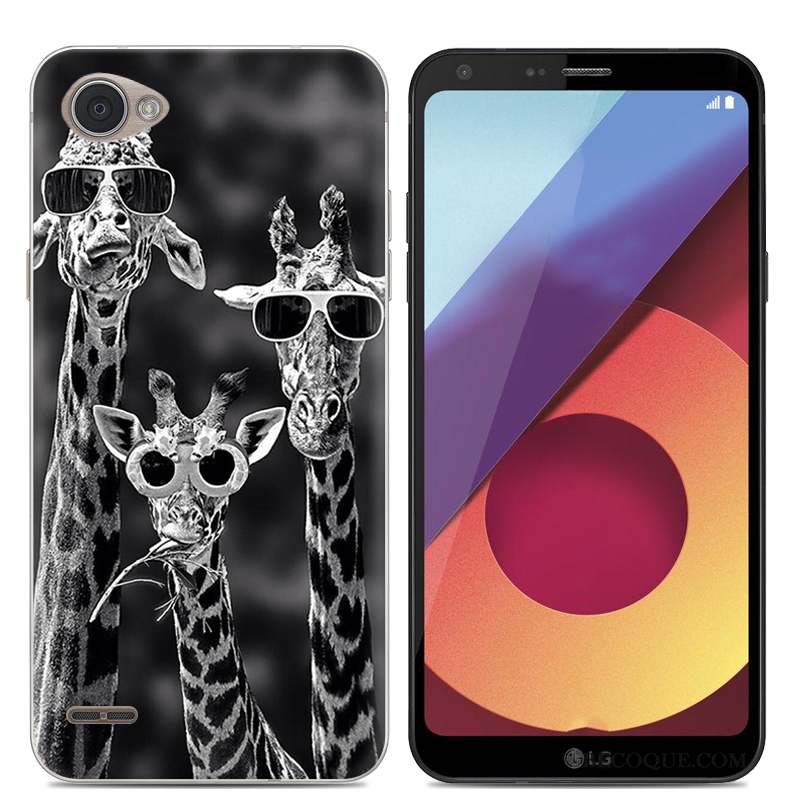 Lg Q6 Coque Protection Silicone Téléphone Portable Étui Noir Tendance