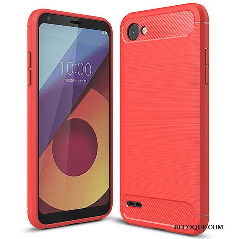 Lg Q6 Coque Silicone Étui Fibre Téléphone Portable Protection