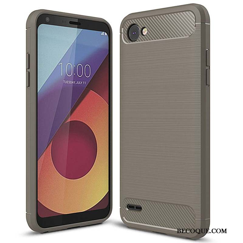 Lg Q6 Coque Silicone Étui Fibre Téléphone Portable Protection