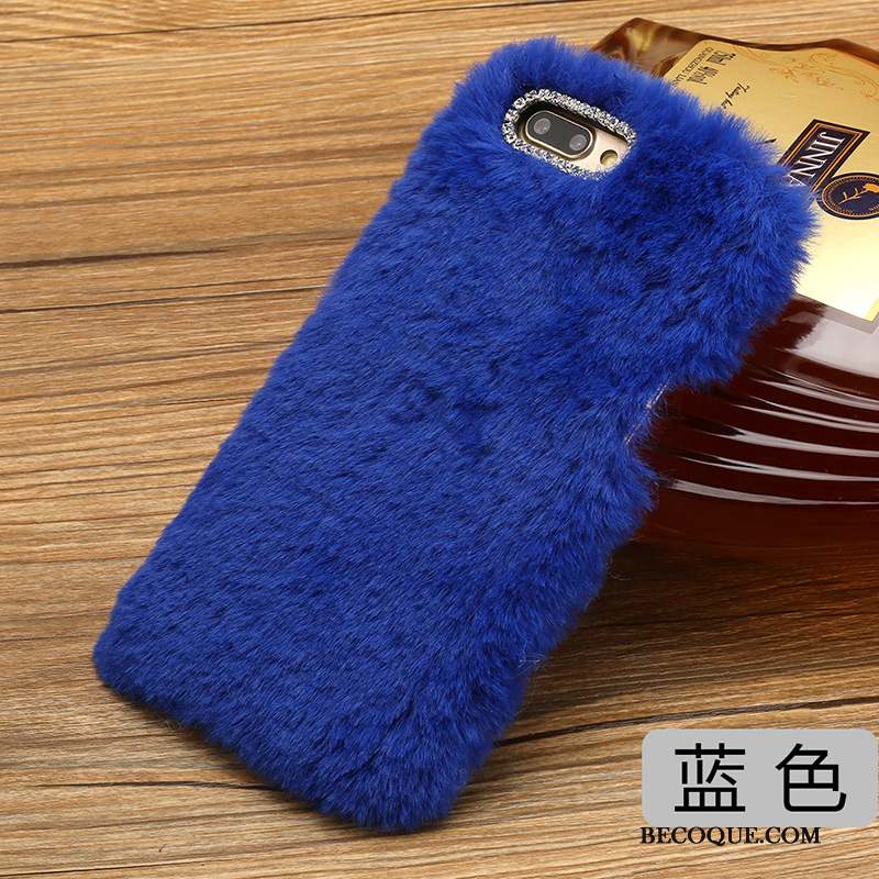 Lg Q6 Coque Super Mignon Mode Charmant Bleu Étui Peluche