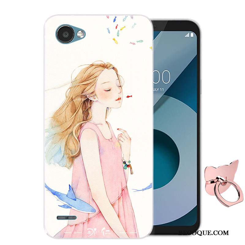 Lg Q6 Dessin Animé Coque De Téléphone Incassable Fluide Doux Bleu Étui