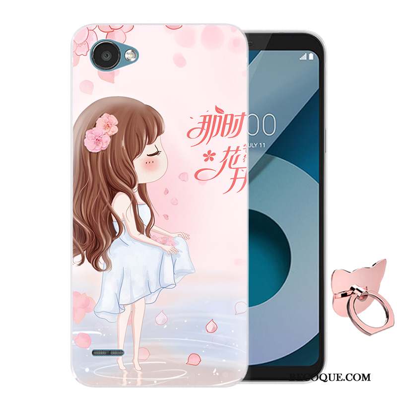 Lg Q6 Dessin Animé Coque De Téléphone Incassable Fluide Doux Bleu Étui