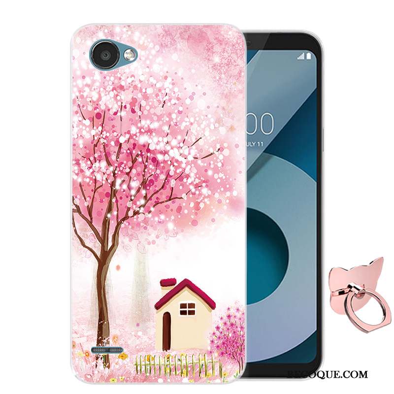 Lg Q6 Dessin Animé Coque De Téléphone Incassable Fluide Doux Bleu Étui