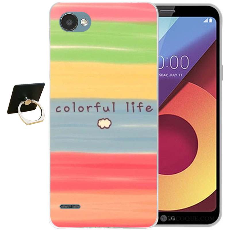 Lg Q6 Tout Compris Coque Gaufrage Silicone Protection Dessin Animé