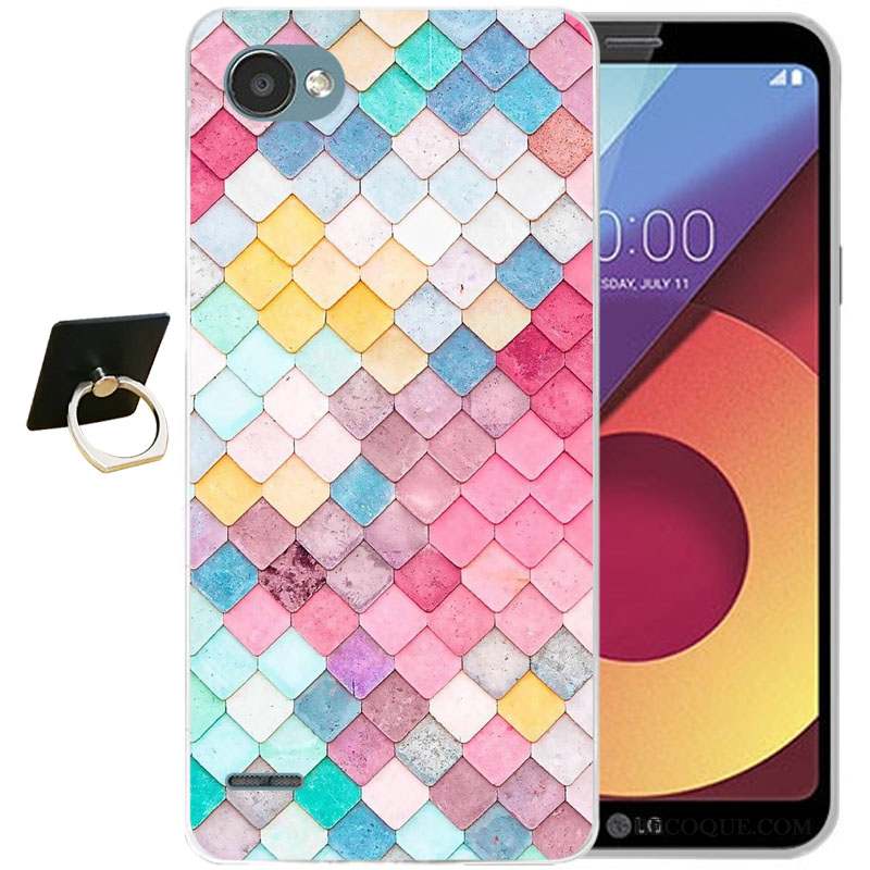 Lg Q6 Tout Compris Coque Gaufrage Silicone Protection Dessin Animé