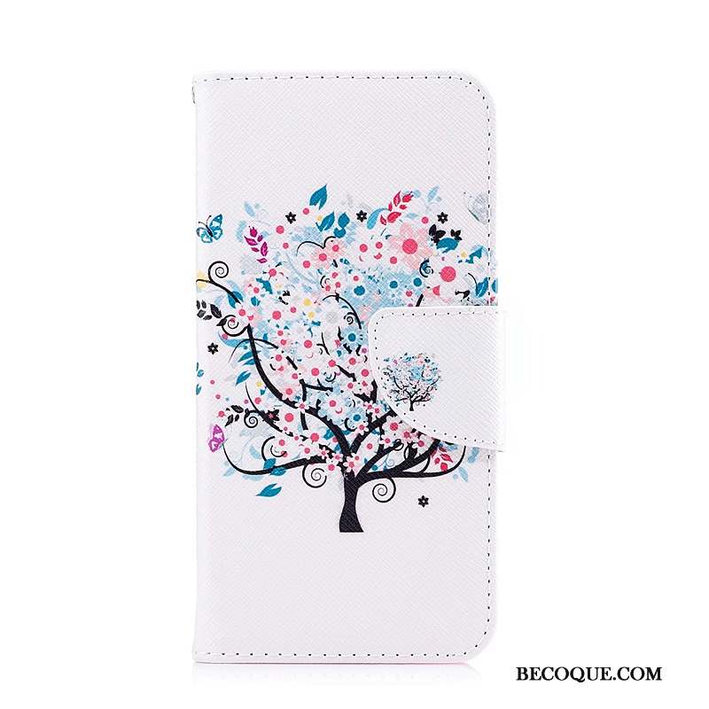 Lg Q6 Étui En Cuir Housse Bleu Coque De Téléphone Peinture Protection