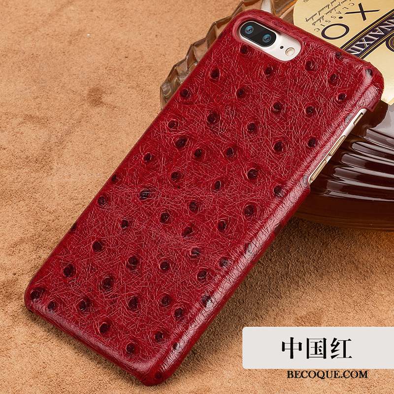 Lg V20 Coque Cuir Véritable Personnalité Rouge Protection Étui Créatif