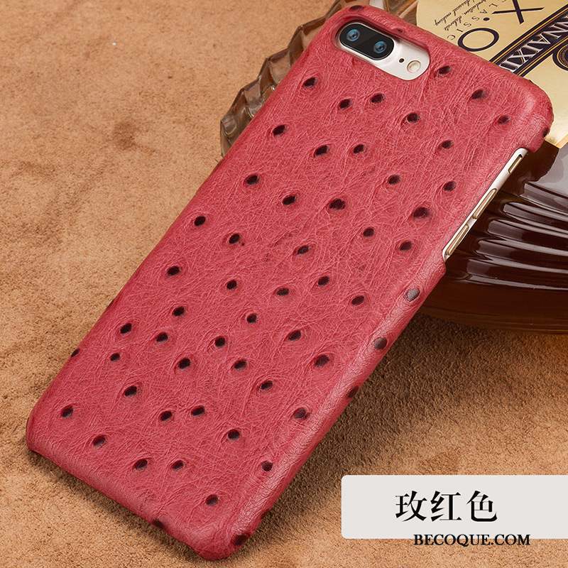 Lg V20 Coque Cuir Véritable Personnalité Rouge Protection Étui Créatif