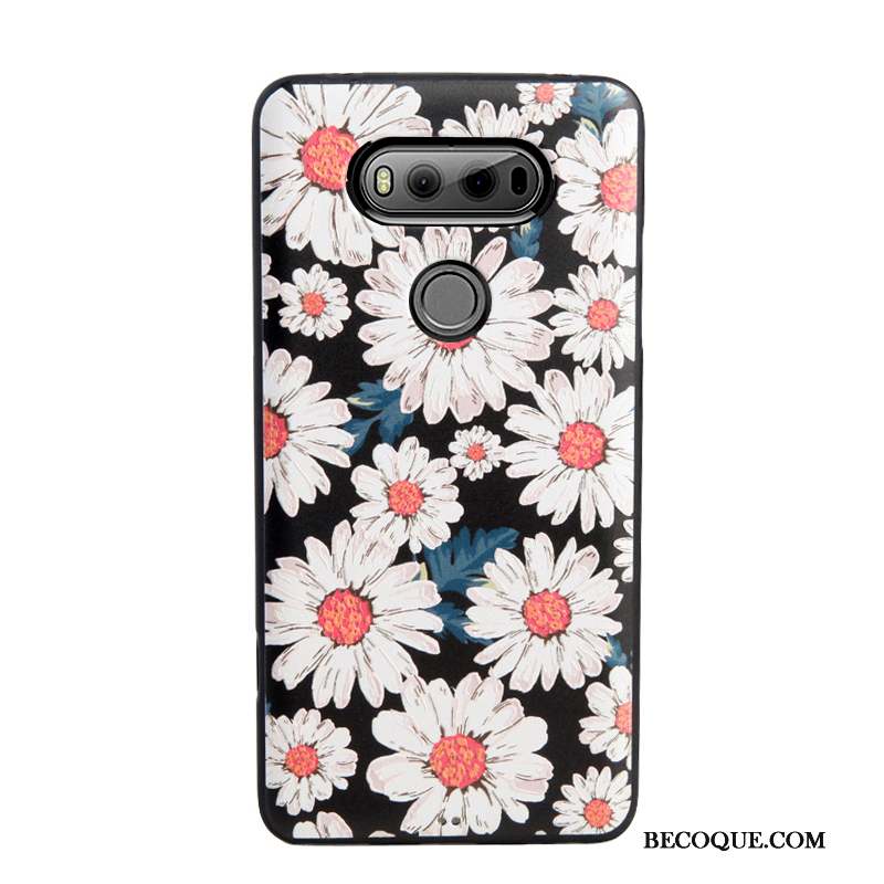 Lg V20 Coque Dessin Animé Peinture Silicone Protection Tendance Fluide Doux