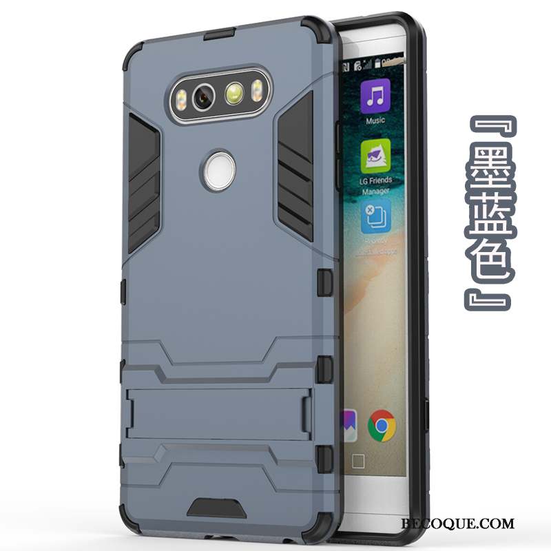 Lg V20 Coque Gris Fluide Doux Téléphone Portable Étui Support Difficile