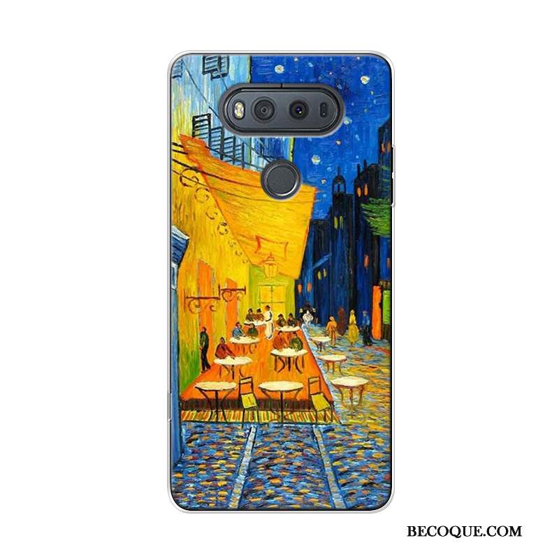 Lg V20 Coque Haute Ciel Étoilé Peinture À L'huile Original Art