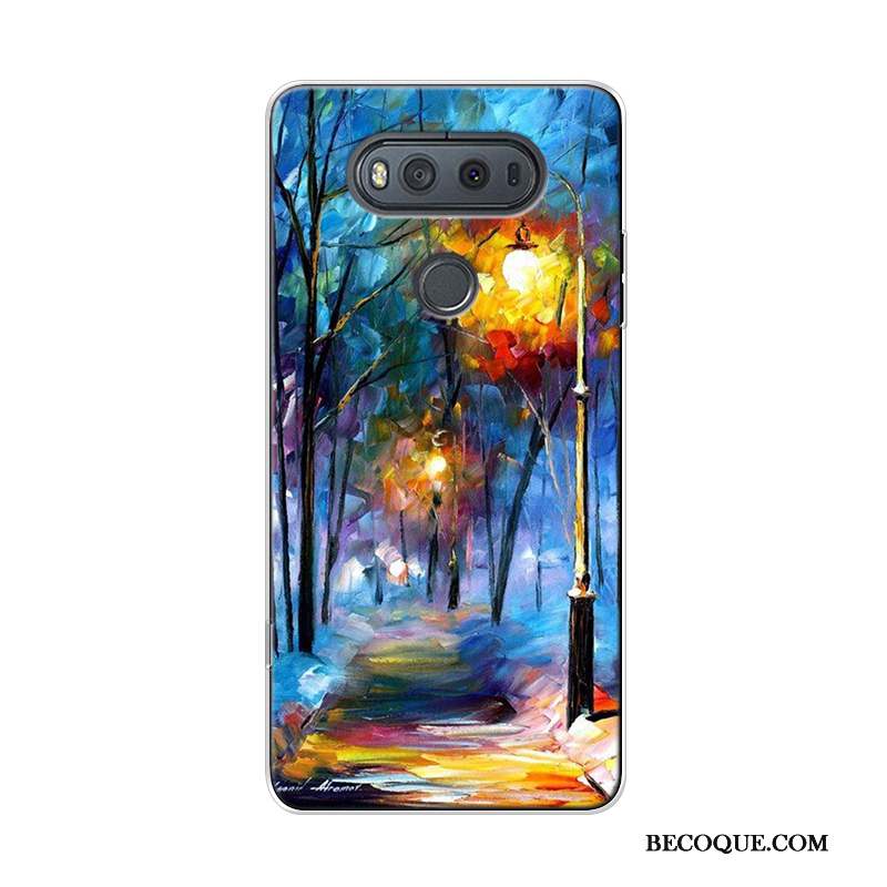 Lg V20 Coque Haute Ciel Étoilé Peinture À L'huile Original Art