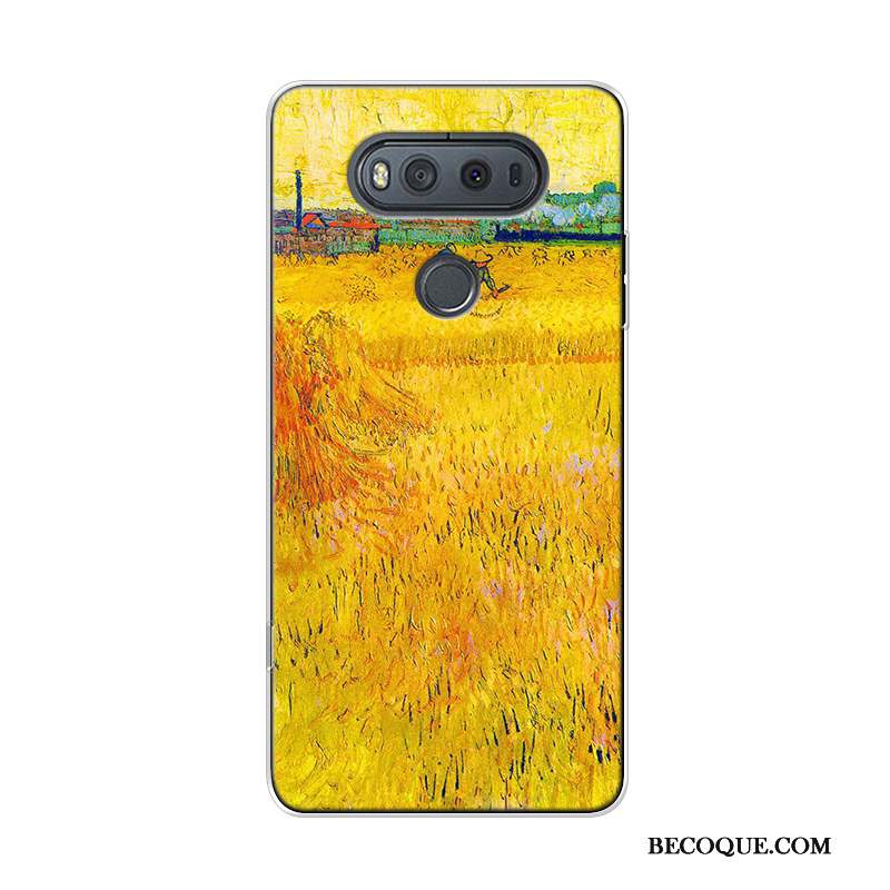 Lg V20 Coque Haute Ciel Étoilé Peinture À L'huile Original Art