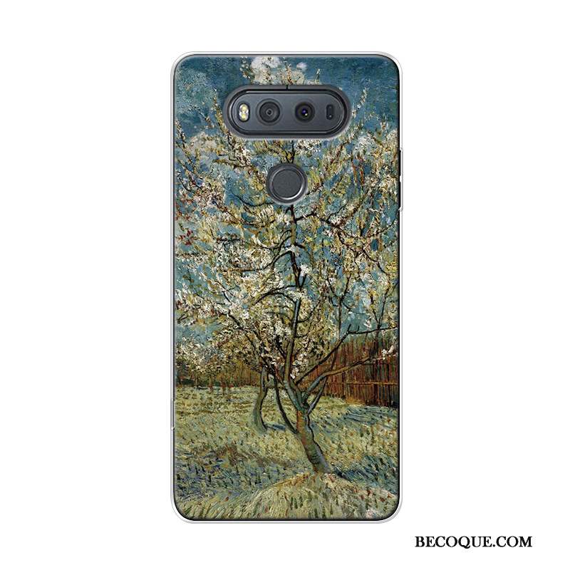 Lg V20 Coque Haute Ciel Étoilé Peinture À L'huile Original Art