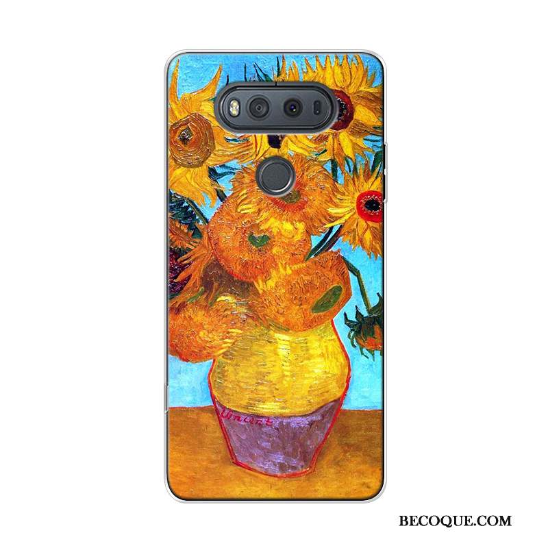 Lg V20 Coque Haute Ciel Étoilé Peinture À L'huile Original Art