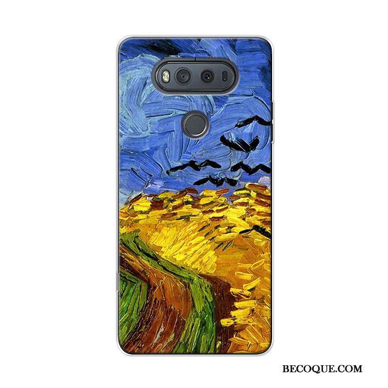 Lg V20 Coque Haute Ciel Étoilé Peinture À L'huile Original Art