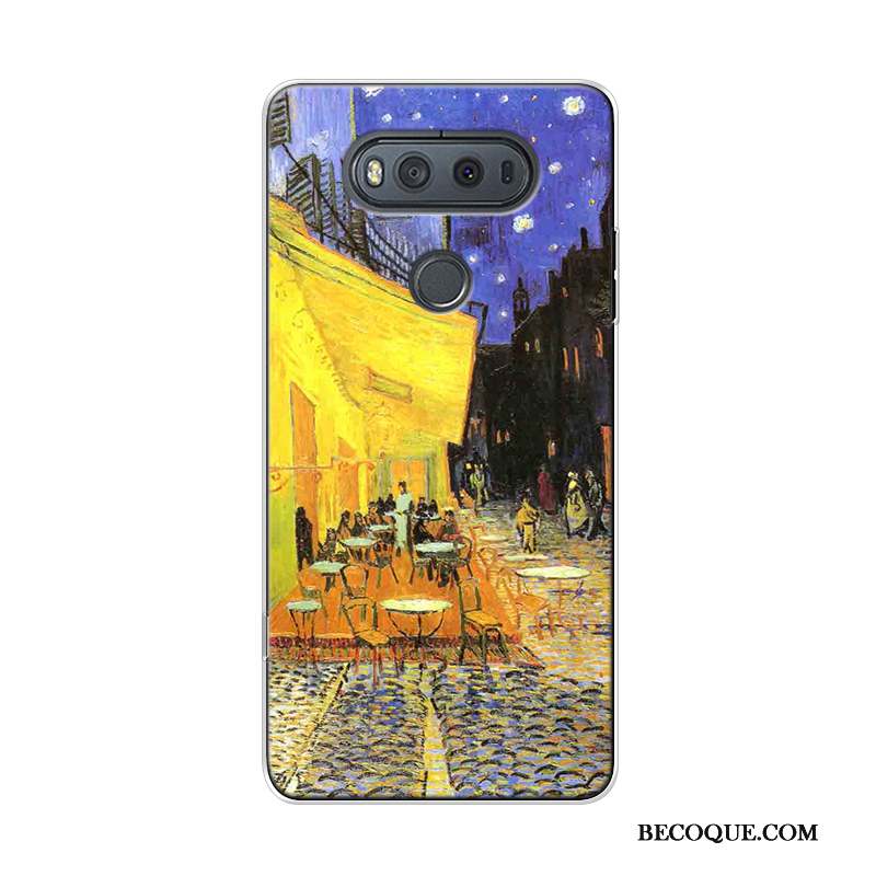 Lg V20 Coque Haute Ciel Étoilé Peinture À L'huile Original Art