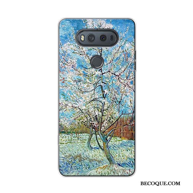 Lg V20 Coque Haute Ciel Étoilé Peinture À L'huile Original Art