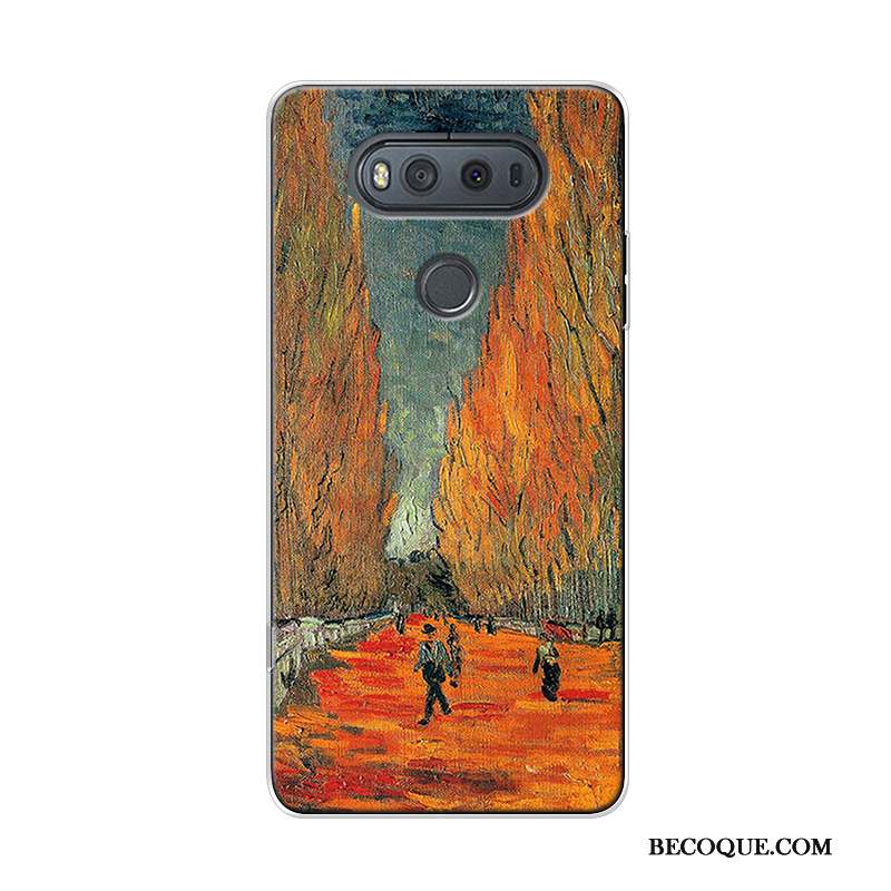 Lg V20 Coque Haute Ciel Étoilé Peinture À L'huile Original Art