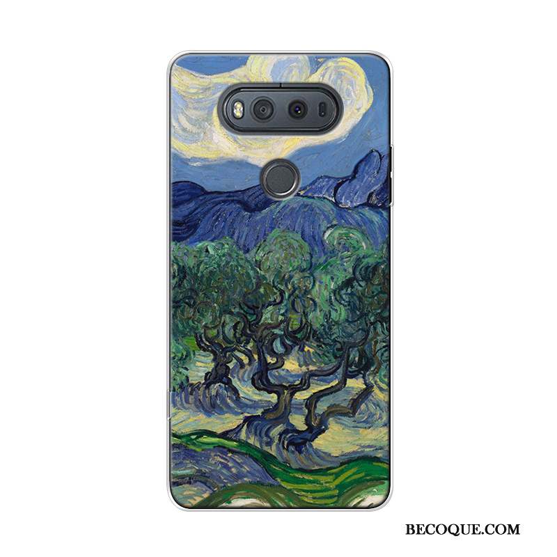 Lg V20 Coque Haute Ciel Étoilé Peinture À L'huile Original Art