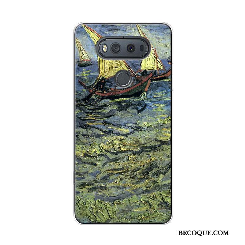 Lg V20 Coque Haute Ciel Étoilé Peinture À L'huile Original Art