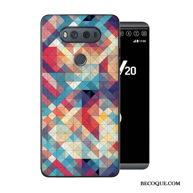 Lg V20 Coque Personnalité Gris Nouveau Protection Fluide Doux