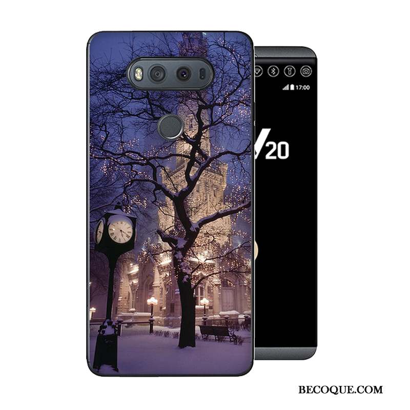 Lg V20 Coque Personnalité Gris Nouveau Protection Fluide Doux