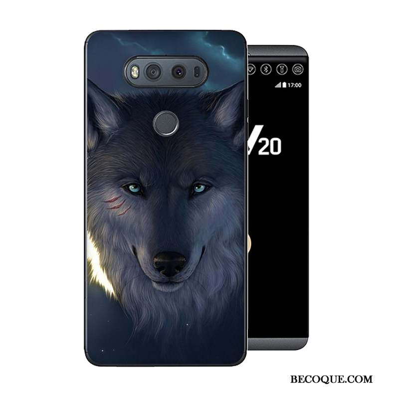 Lg V20 Coque Personnalité Gris Nouveau Protection Fluide Doux