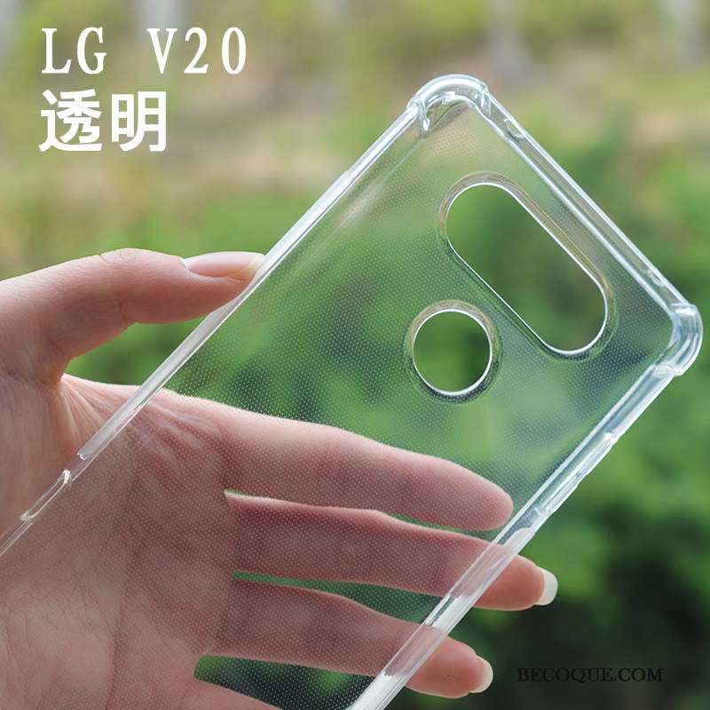 Lg V20 Coque Protection Étui Bleu Silicone Incassable Ballon