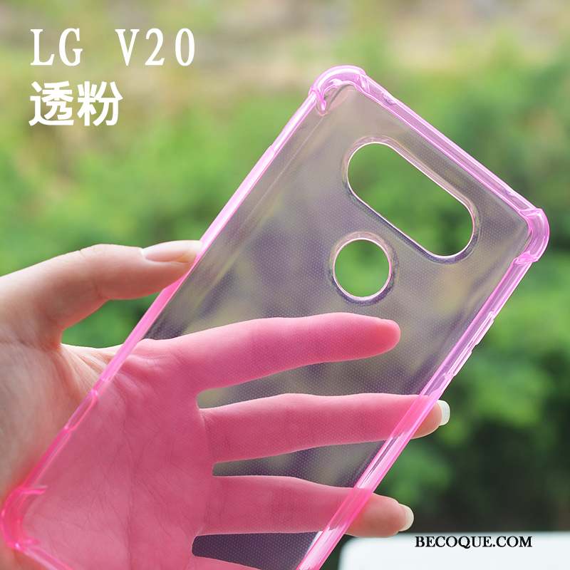 Lg V20 Coque Protection Étui Bleu Silicone Incassable Ballon