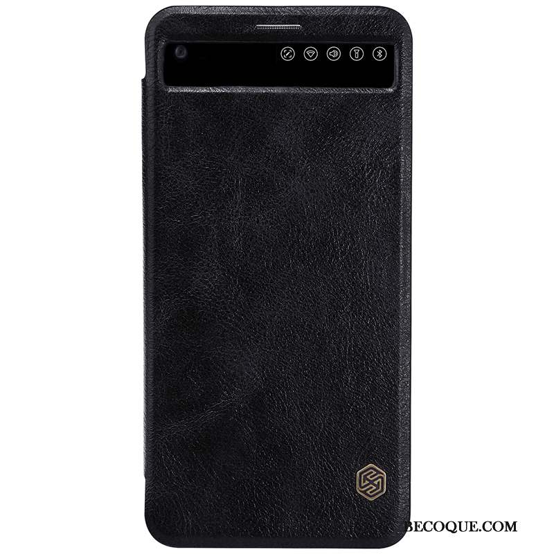 Lg V20 Coque Étui En Cuir Housse De Téléphone Protection Or