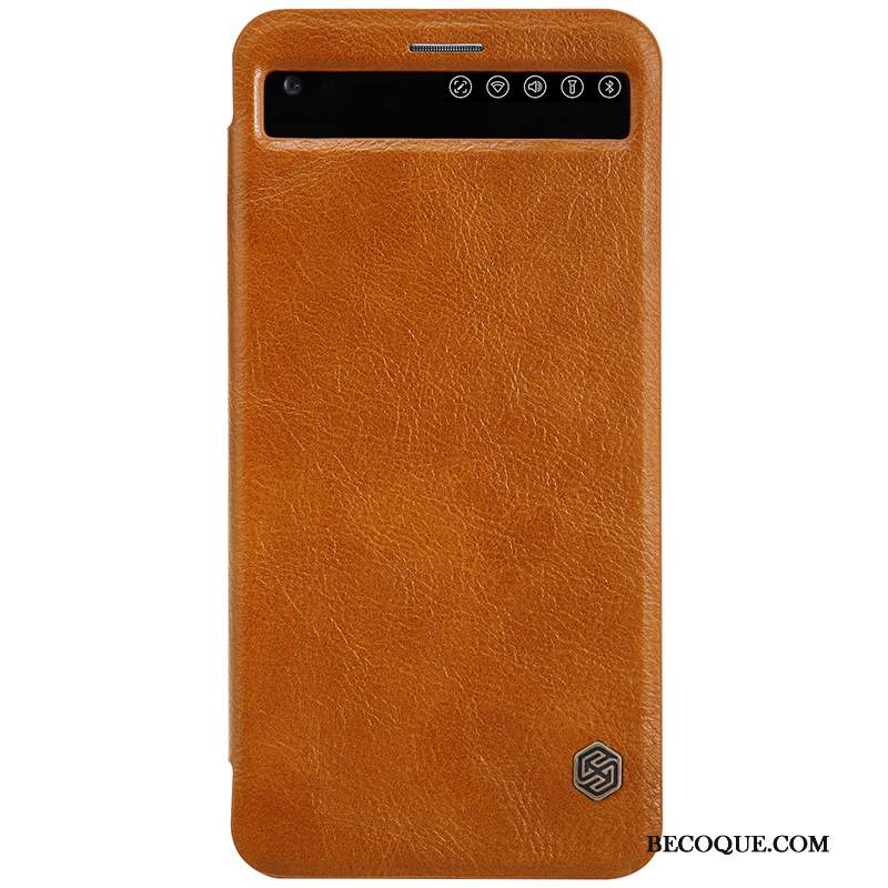 Lg V20 Coque Étui En Cuir Housse De Téléphone Protection Or