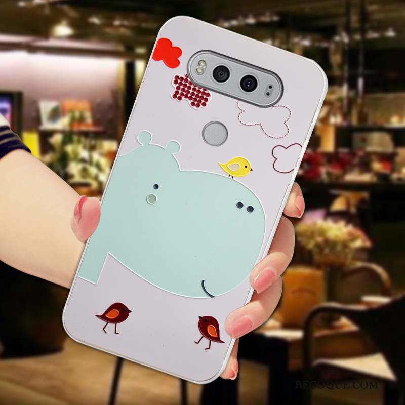 Lg V20 Gaufrage Nouveau Coque Tout Compris Fluide Doux Téléphone Portable