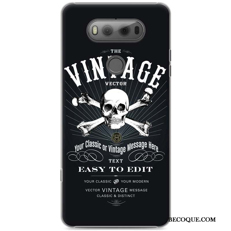 Lg V20 Incassable Coque Difficile Bleu Peinture Dessin Animé